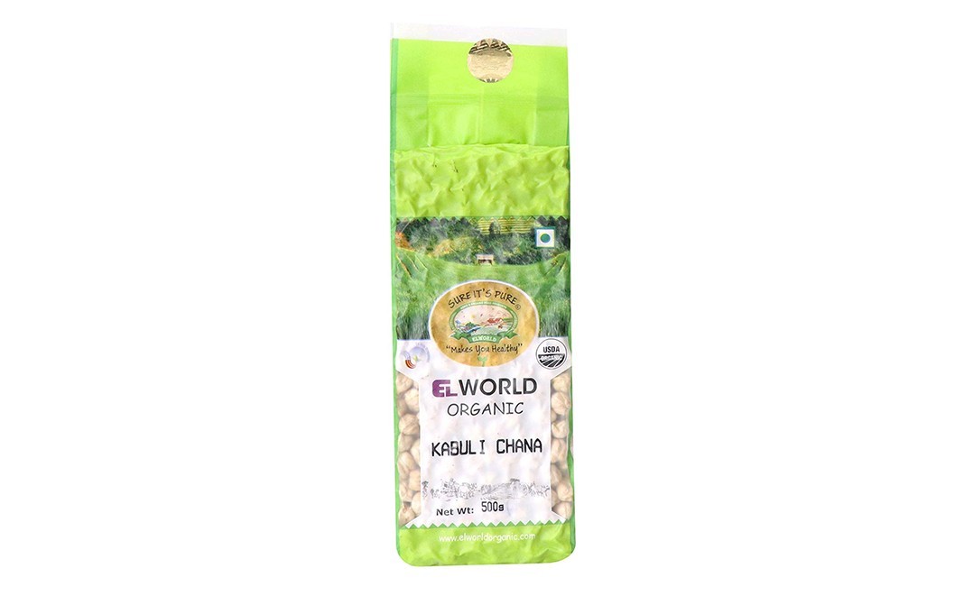 Elworld Organic Kabuli Chana    Pack  500 grams
